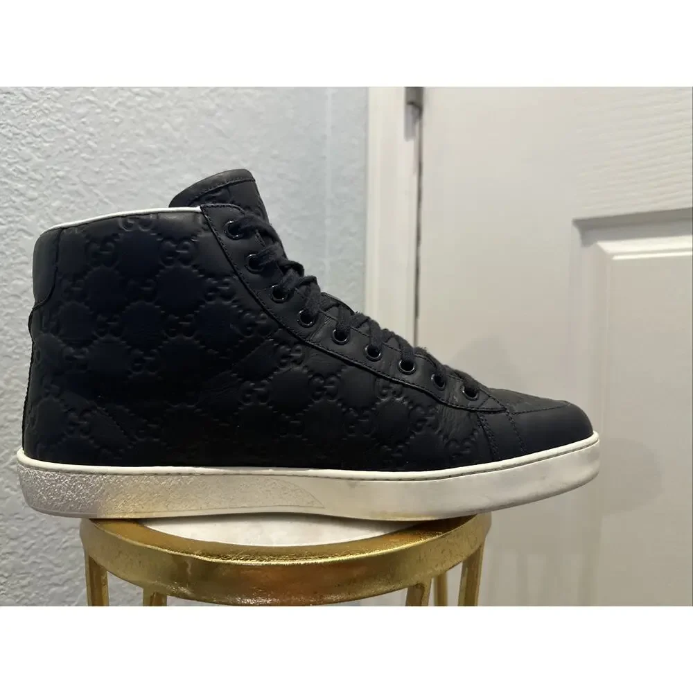 AUTHENTIC GUCCI BROOKLYN GUCCISSIMA 357169 GG 10.5 (fits USA 11.5) DK BLUE